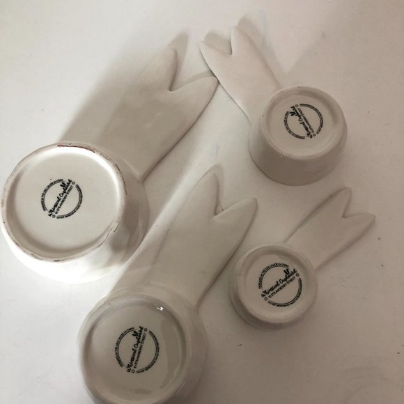 Whimsical Cupboard Bunny Rabbit Measuring Cup Set of 4 By 10 Strawberry Street - Picture 5 of 6